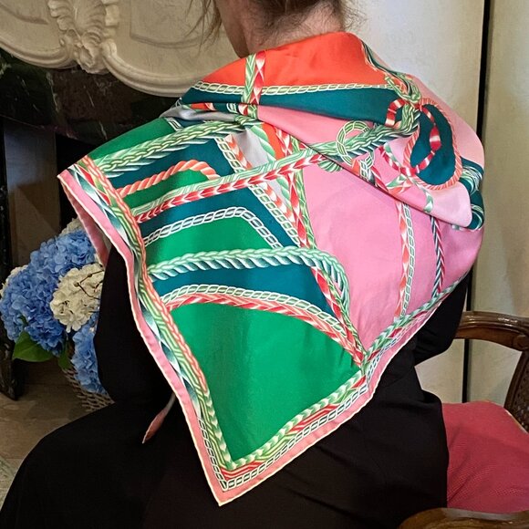 Hermes Carre 90 Robe Du Soir Silk Scarf - Picture 3 of 12